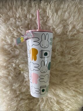 NEW Starbucks x Miffy 2026 Bunny Pattern Venti Stainless Steel Tumbler